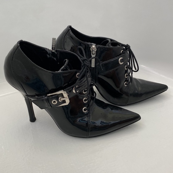 Pointed Toe Shiny Buckle Witch Booties From early 2000’s - Picture 3 of 7